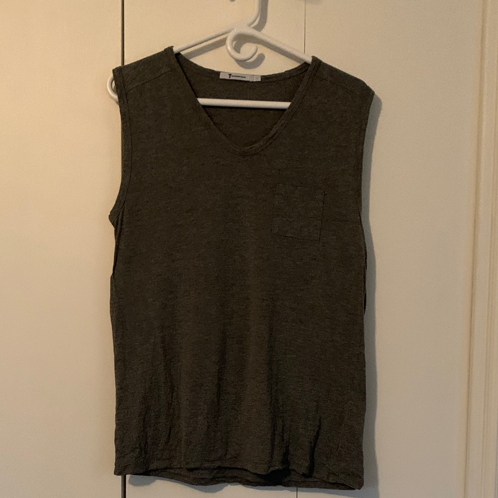 Alexander Wang Charcoal Sleeveless Muscle Tee